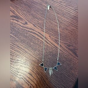 Madewell Black Triangle Fringe Necklace